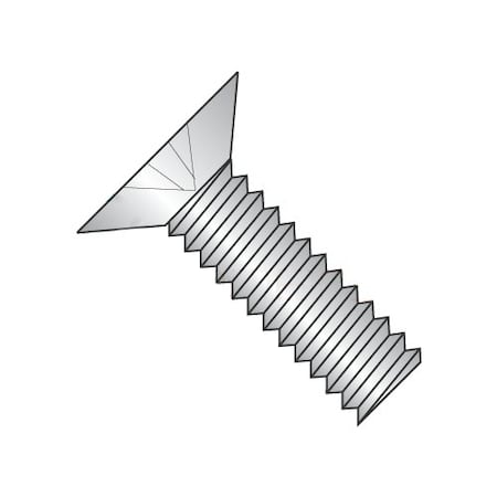 #6-32 X 7/8 In Phillips Flat Machine Screw, Plain 18-8 Stainless Steel, 2000 PK